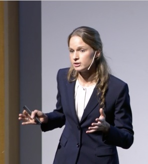 A.E. Fraley presenting her inaugural lecture